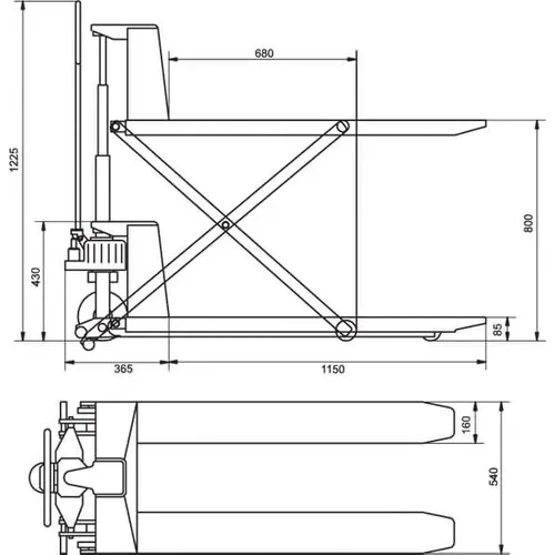 Paletový vozík PHH 1001 6150100 Unicraft