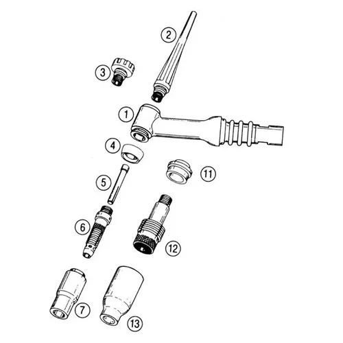 Hořák  WP 17 V / 4 m ED s plynovým regulátorem 1461745 Schweißkraft