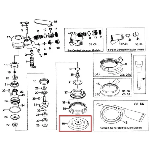 Talíř excentrické brusky ESS 150 Komposit PRO 2403402 Aircraft
