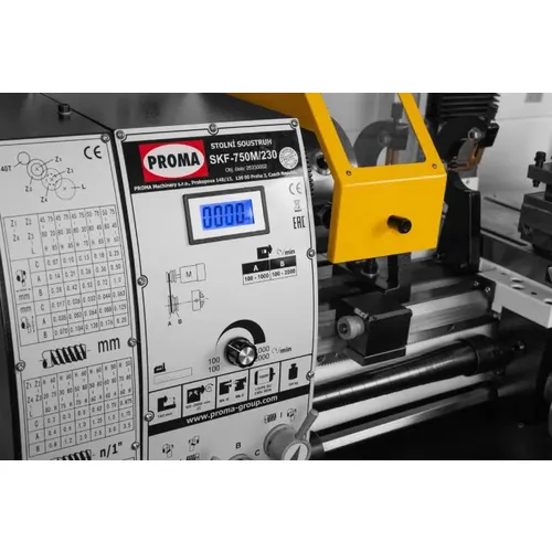 Proma SKF-750MD -  Kombinovaný soustruh na kov s pohyblivým frézovacím zařízením a digitálním odměřováním