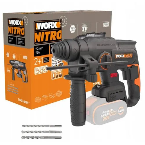 Worx power tools WX381.9 - Aku vrtací kladivo 20V NITRO 2,0J - bez akumulátoru - Powershare