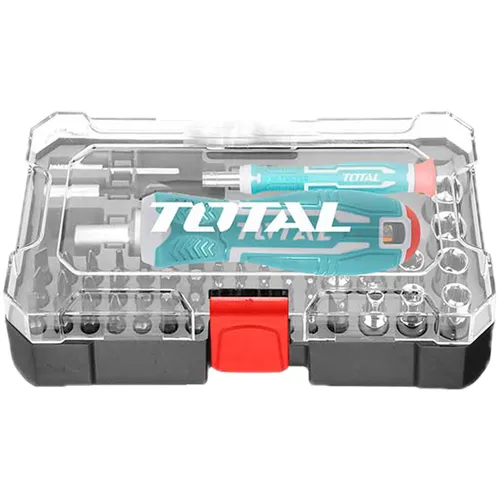 Šroubovák ráčnový a hodinářsky s ořechy a hroty, sada 55ks, industrial TOTAL TACSD30556