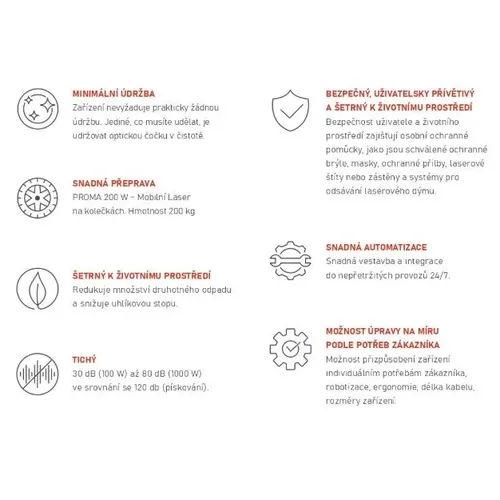 Proma industry LCS-100PPU - Laser pulzní pro čištění povrchů 100W