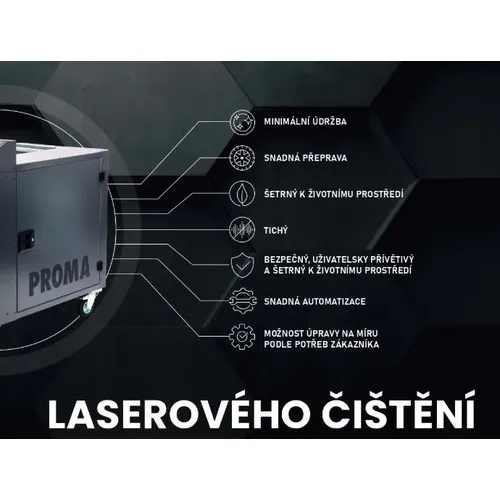 Proma industry LCS-200PPU - Laser pulzní pro čištění povrchů 200W