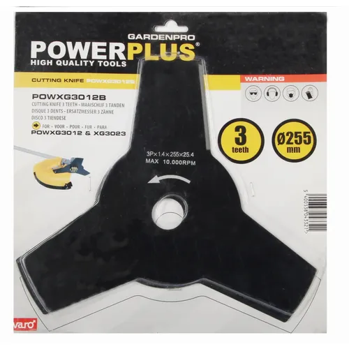 Žací nůž pro křovinořezy 255mm 3T Powerplus POWXG3012B