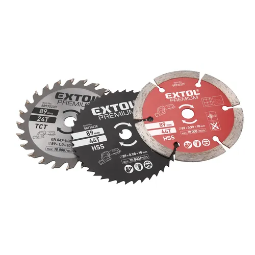 Zrušeno! nahrazeno výrobkem 8893023 pila kotoučová/řezačka, zanořovací, 89mm, 705w EXTOL PREMIUM 8893022