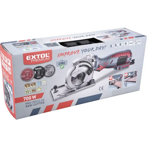 Zrušeno! nahrazeno výrobkem 8893023 pila kotoučová/řezačka, zanořovací, 89mm, 705w EXTOL PREMIUM 8893022