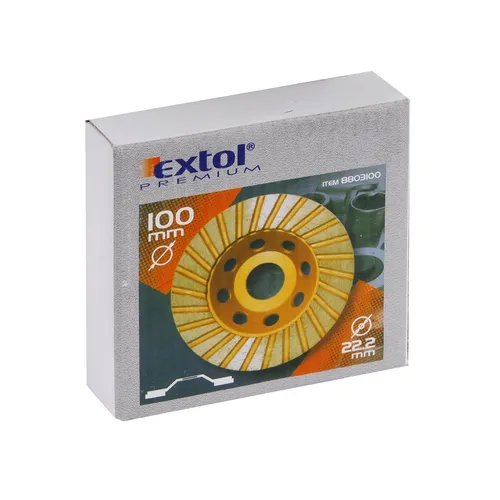 Zrušeno! nahrazeno výrobkem 8703102, kotouč diamantový brusný, 125x22,2mm EXTOL PREMIUM 8803102