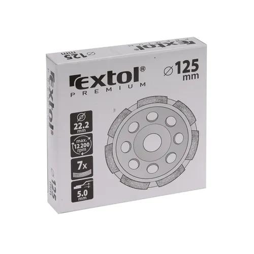 Zrušeno! nahrazeno výrobkem 8703111. kotouč diamantový brusný jednořadý, 115x22,2mm EXTOL PREMIUM 8803111