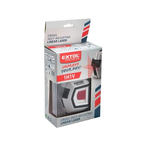Zrušeno! nahrazeno výrobkem 8823306, laser liniový, křížový samonivelační EXTOL PREMIUM 8823301
