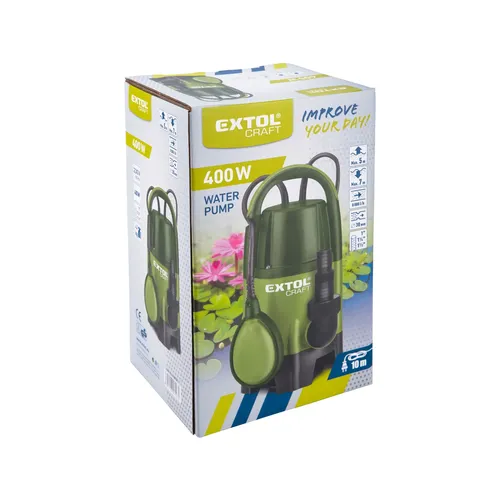 Zrušeno! nahrazeno výrobkem 414123 čerpadlo ponorné, 400w, 8000l/h EXTOL CRAFT 414121