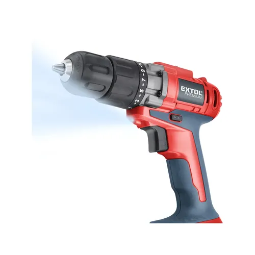 Zrušeno! nahrazeno výrobkem 8891802, vrtací šroubovák aku, 18v li-ion (2x), 1500mah EXTOL PREMIUM 8891114