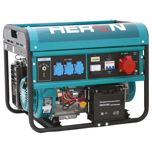 Elektrocentrála benzínová 13hp/6,0kw (400v) 2,2kw (230v), elektrický start HERON 8896114