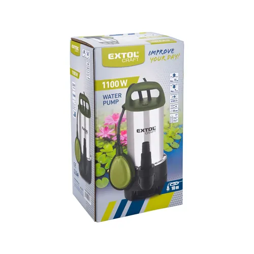 Zrušeno! nahrazeno výrobkem 414162 čerpadlo ponorné nerezové, 1100w, 16500l/h EXTOL CRAFT 414163