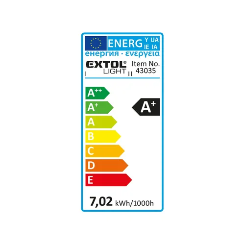 Žárovka led reflektorová bodová, 7w, 580lm, gu10, teplá bílá, cob EXTOL LIGHT 43035