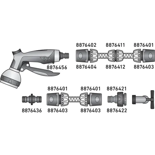 Zrušeno! nahrazeno výrobkem 8876452, postřikovač zahradní-sprcha s regulací, 7funkční EXTOL PREMIUM 8876456