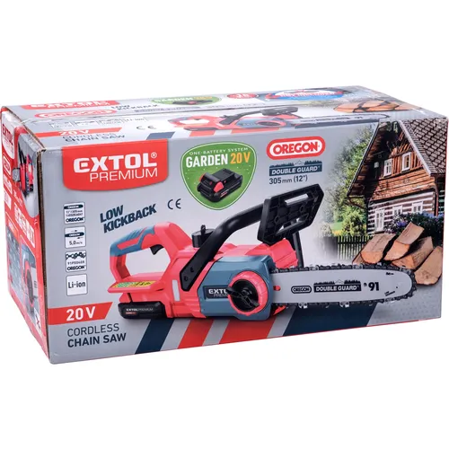 Zrušeno! nahrazeno výrobkem 8891921 pila řetězová aku, 30cm, garden20v, 20v li-ion, bez baterie a nabíječky EXTOL PREMIUM 8895741