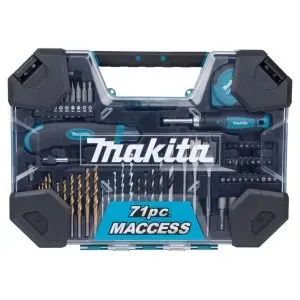 Makita E-22589 sada vrtáků a příslušenství 71 ks v plastovém kufru =oldD-33691