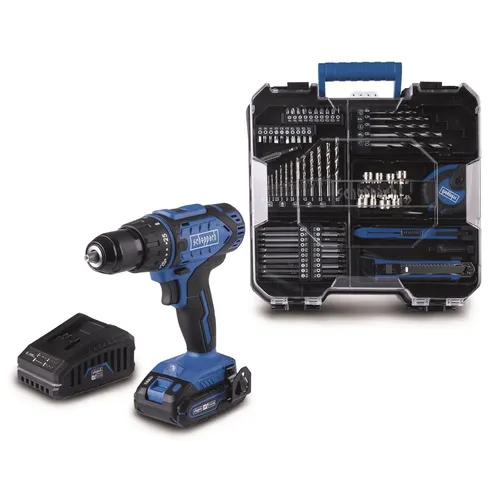 Scheppach C-DTB74/1-X 20 V IXES set aku vrtacího šroubováku a 74 ks příslušenství