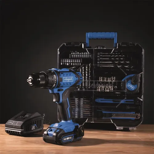 Scheppach C-DTB74/1-X 20 V IXES set aku vrtacího šroubováku a 74 ks příslušenství