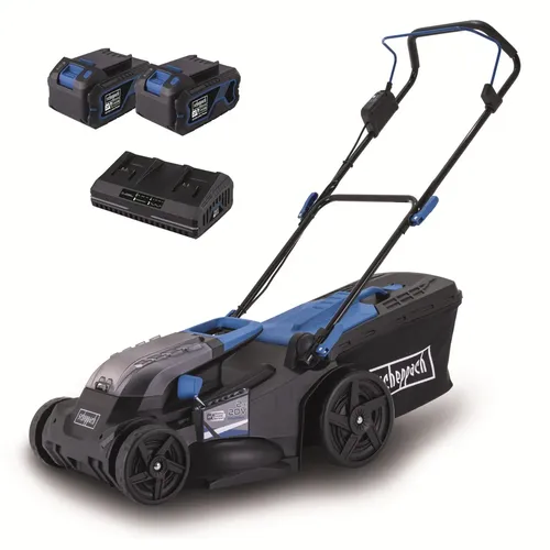 Scheppach BC-MP430-X-SET XL2 2x20 V IXES aku sekačka 4v1 s bezuhlíkovým motorem + 2x 4Ah baterie + duální nabíječka 4,5 A