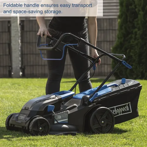 Scheppach BC-MP430-X-SET XL2 2x20 V IXES aku sekačka 4v1 s bezuhlíkovým motorem + 2x 4Ah baterie + duální nabíječka 4,5 A