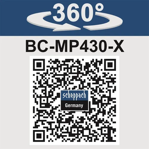 Scheppach BC-MP430-X-SET XL2 2x20 V IXES aku sekačka 4v1 s bezuhlíkovým motorem + 2x 4Ah baterie + duální nabíječka 4,5 A