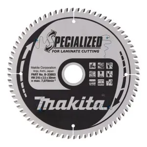 Makita B-33853 kotouč pilový lamino SPECIALIZED 216x2.5x30mm 72Z = old B-29474