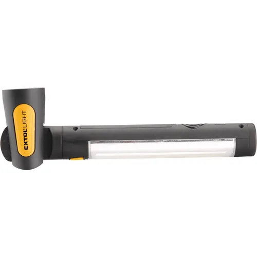 Zrušeno! nahrazeno výrobkem 43155,svítilna 3w+3w cob led s kloubem a magnetem, 3w led - 160lm, 3w cob - 220lm EXTOL LIGHT 43112