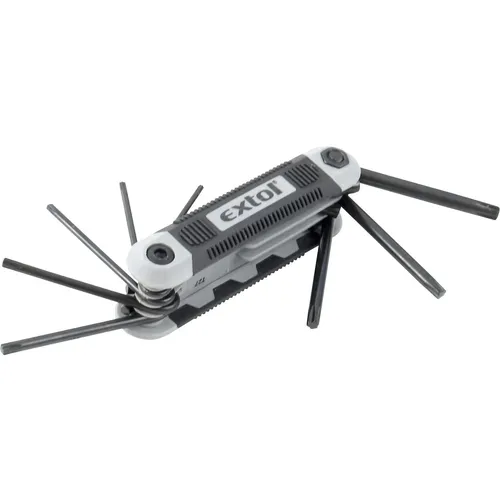Zrušeno! nahrazeno výrobkem 66016, klíče torx, sada 8ks, c.v., t 9-10-15-20-25-27-30-40, crv EXTOL CRAFT 6614