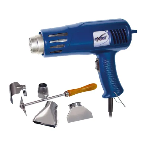 Zrušeno! nahrazeno výrobkem 411022, pistole horkovzdušná s příslušenstvím EXTOL CRAFT 411021