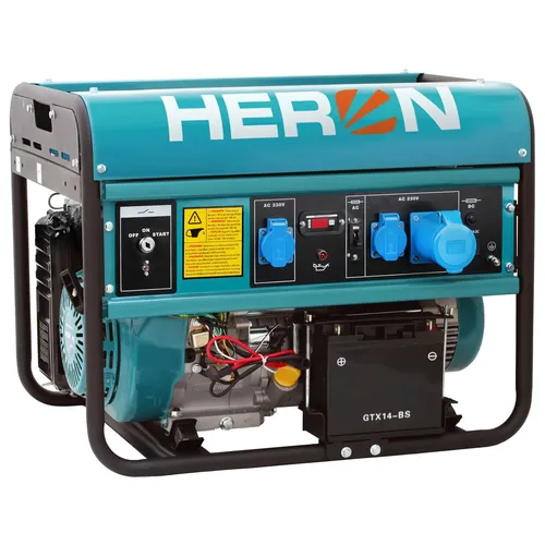 Zrušeno! nahrazeno výrobkem 8896421, elektrocentrála benzínová 15hp/7kw, elektrický start HERON 8896121