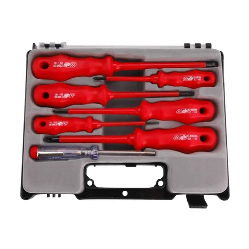 Zrušeno! nahrazeno výrobkem 53087, šroubováky elektrikářské se zkoušečkou, sada 7ks EXTOL PREMIUM 53085