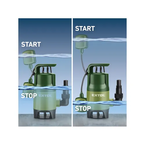 Čerpadlo na znečištěnou vodu, 400w, 7500l/h EXTOL CRAFT 414122