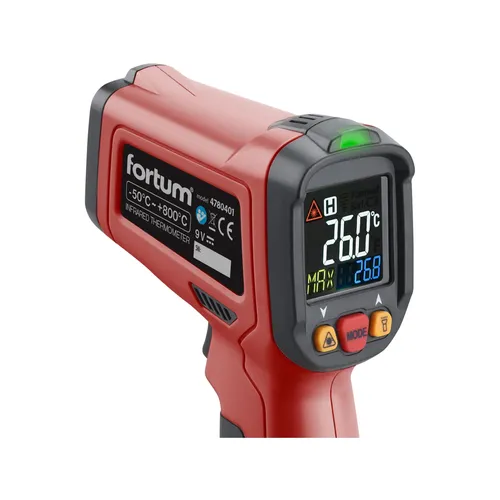 Teploměr bezkontaktní ir průmyslový, se sondou FORTUM 4780401