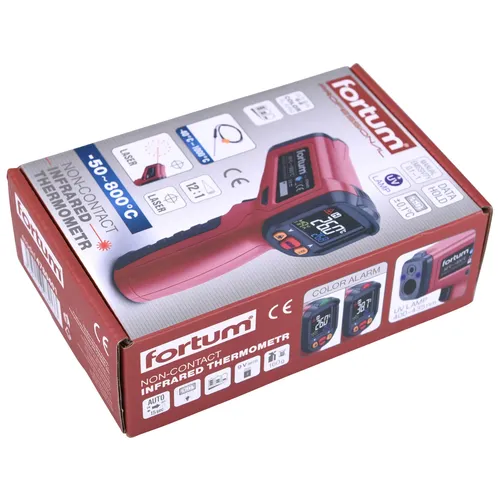 Teploměr bezkontaktní ir průmyslový, se sondou FORTUM 4780401