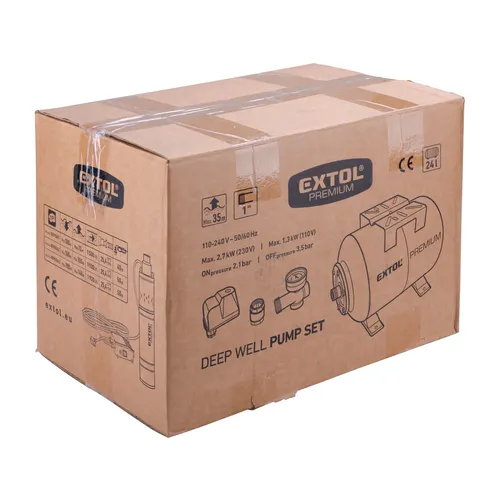 Vodárna pro čerpadla do vrtu, 24l EXTOL PREMIUM 8895150