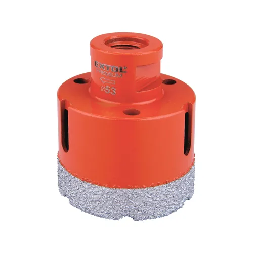 Korunka vykružovací diamantová, o 53mm, závit m14 EXTOL PREMIUM 8801873