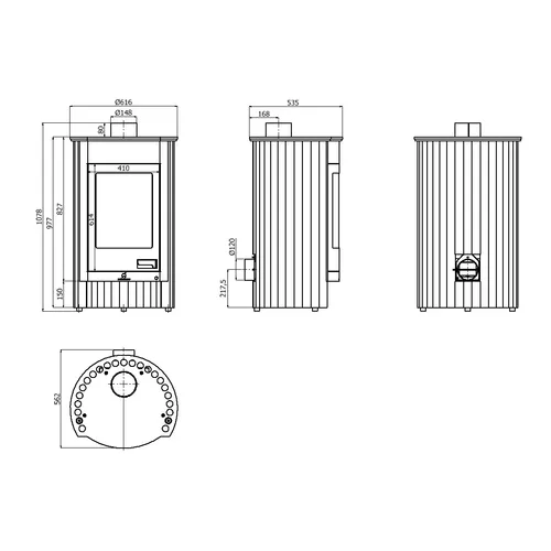 HS Flamingo MEDIE I olivová krbová kamna
