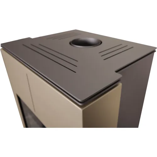 HS Flamingo SAPORO 11/5 olivová ER teplovodní krbová kamna s 5 kW výměníkem a el. regulací