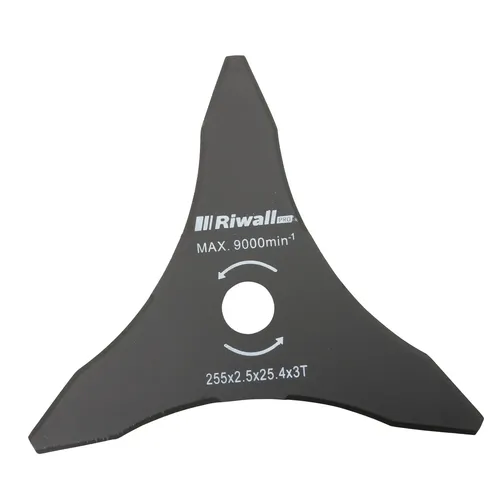 Riwall PRO Trojzubý žačí nůž pro křovinořezy ( 255 x 2,5 x 25,4 mm )