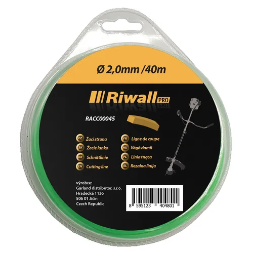 Riwall PRO Žací struna 2mm / 40m ( čtvercový průřez )
