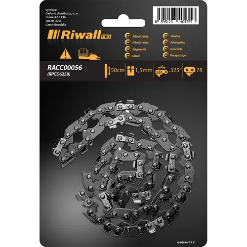 Riwall PRO Pilový řetěz .325" 1,5 mm ( lišta 20" ) 78 článků pro PRCS 6250