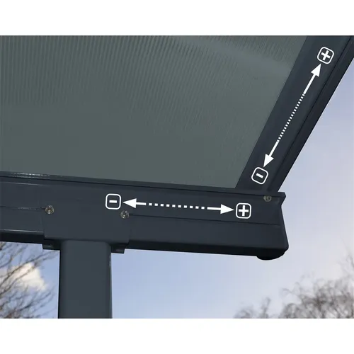 Palram - Canopia Capri 5400 antracit 3 x 5,46 hliníková (montovaná) pergola