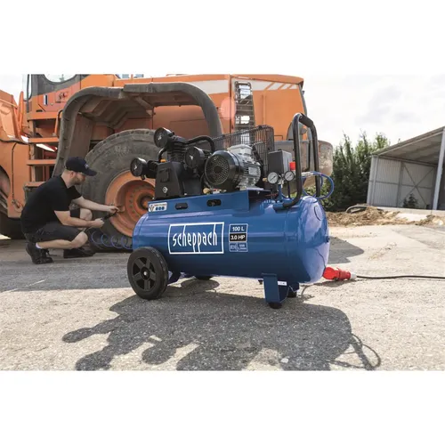 Scheppach HC 550 TC olejový tříválcový řemenový kompresor 100 l