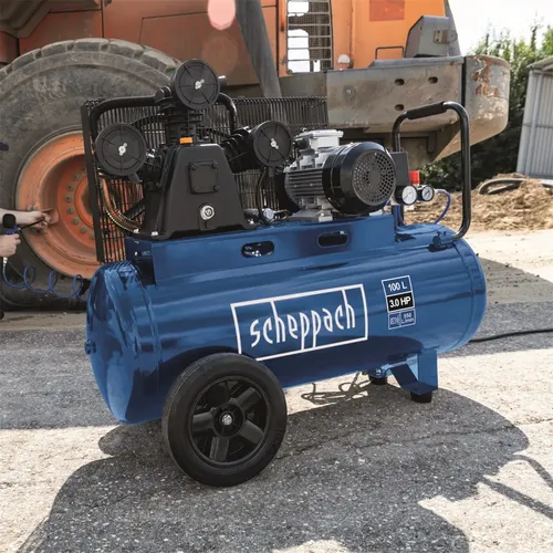 Scheppach HC 550 TC olejový tříválcový řemenový kompresor 100 l