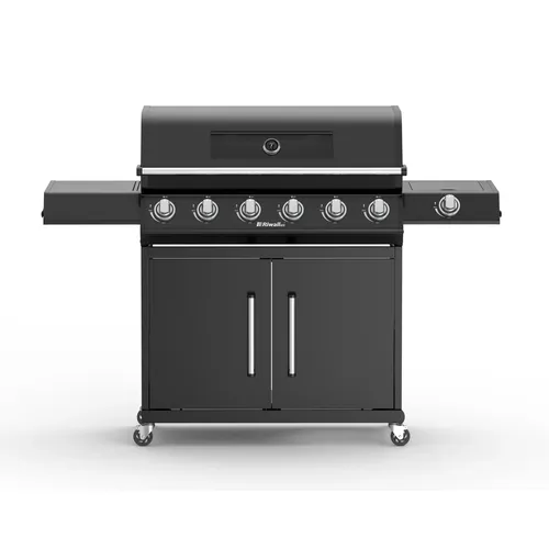 Riwall PRO RGG 61 EXL luxusní plynový gril 24 kW se šesti hořáky a bočním vařičem